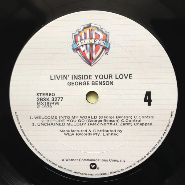 George Benson – Livin' Inside Your Love (E/VG+) – 2xLP, AU 1979 - Image 8