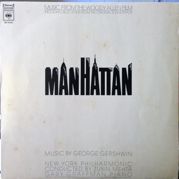George Gershwin, New York Philharmonic – Music From The Woody Allen Film "Manhattan" (VG+/VG+) – LP, AU 1979