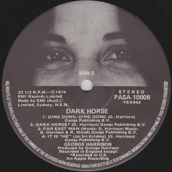 George Harrison – Dark Horse (E/E) – LP, AU 1974 - Image 7