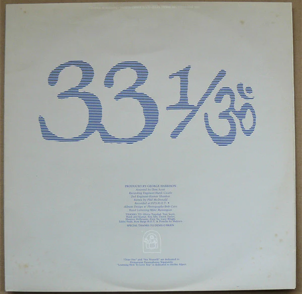 George Harrison – Thirty Three & 1/3 (VG+/VG) – LP, AU 1976 - Image 6