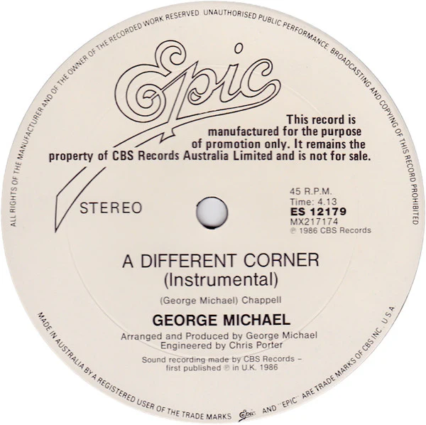 George Michael – A Different Corner (VG+/E) – 12", AU 1986 - Image 5