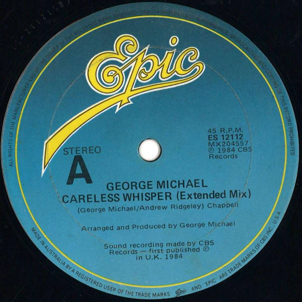 George Michael – Careless Whisper (VG+/VG+) – 12", AU 1984 - Image 3