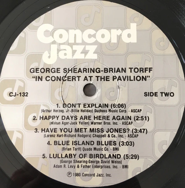 George Shearing, Brian Torff – On A Clear Day (VG+/VG+) – LP, US 1980 - Image 4