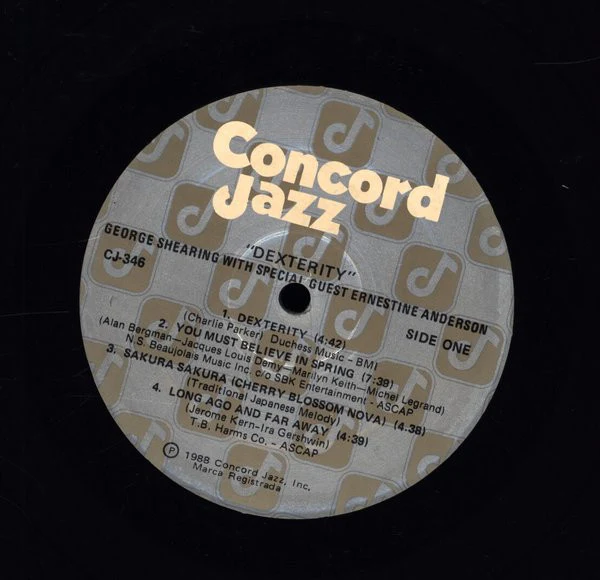 George Shearing, Ernestine Anderson – Dexterity (VG+/VG+) – LP, US 1988 - Image 3