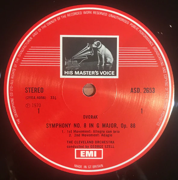 George Szell, The Cleveland Orchestra, Antonín Dvořák – Symphony No. 8 In G (E/VG+) – LP, UK 1973 - Image 3