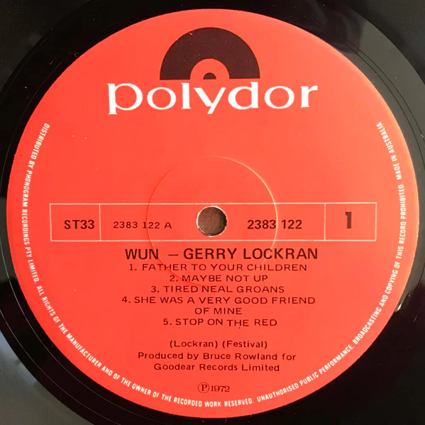 Gerry Lockran – Wun (VG/VG+) – LP, AU - Image 3