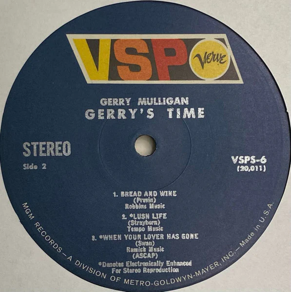 Gerry Mulligan – Gerry's Time (VG+/VG+) – LP, US 1966 - Image 4