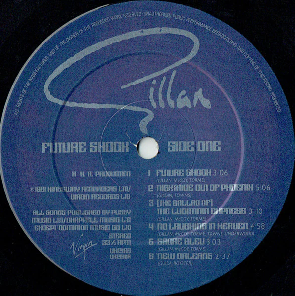Gillan – Future Shock (E/VG+) – LP, UK 1981 - Image 3