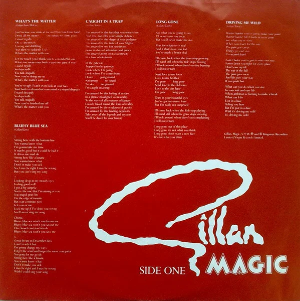 Gillan – Magic (VG+/VG+) – LP, UK 1982 - Image 6