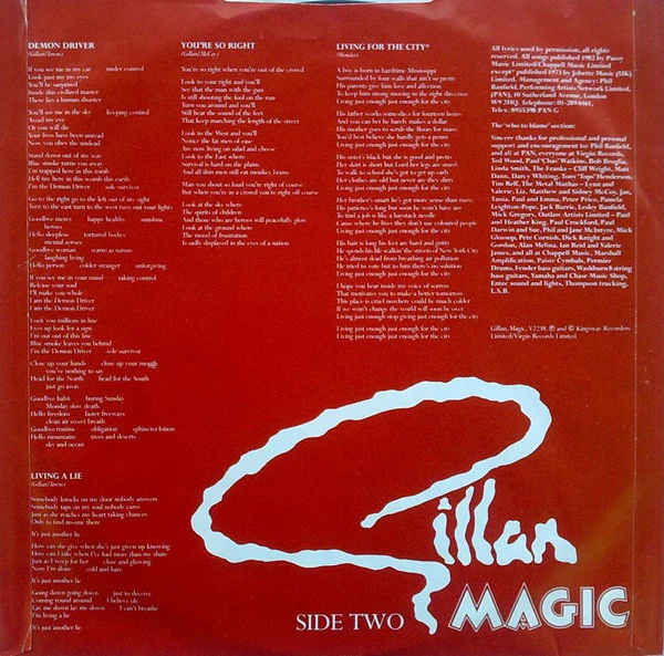 Gillan – Magic (VG+/VG+) – LP, UK 1982 - Image 7