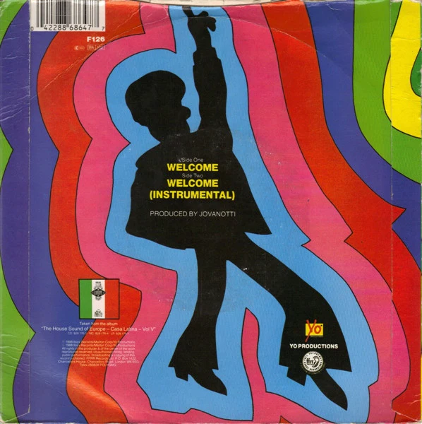 Gino Latino – Welcome (VG/VG+) – 7", UK 1990 - Image 2