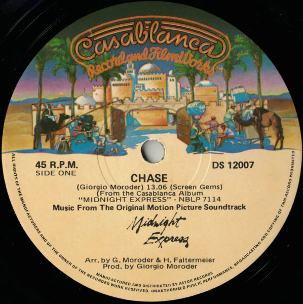 Giorgio Moroder – Chase / Love's Theme (VG+/Generic) – 12", AU 1979