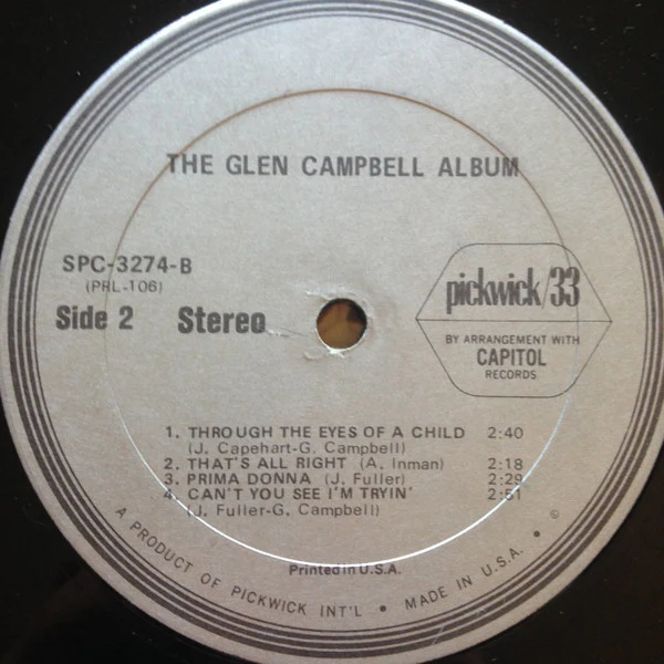 Glen Campbell – The Glen Campbell Album (VG+/VG) – LP, US 1973 - Image 4
