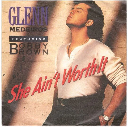 Glenn Medeiros, Bobby Brown – She Ain't Worth It (E/VG+) – 7", AU 1990