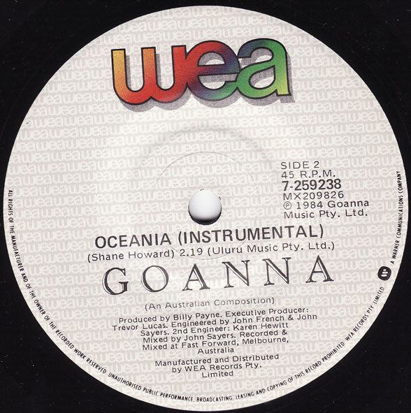 Goanna – Common Ground (E/VG+) – 7", AU 1984 - Image 3