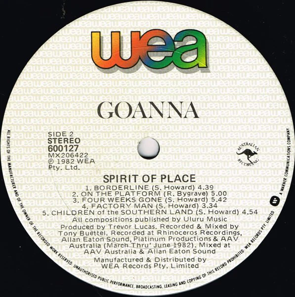 Goanna – Spirit Of Place (VG+/VG+) – LP, AU 1982 - Image 7