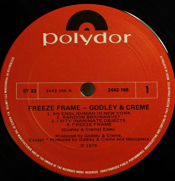 Godley & Creme – Freeze Frame (VG+/VG+) – LP, AU 1979 - Image 5