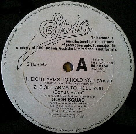 Goon Squad – Eight Arms To Hold You (VG+/VG+) – 12", AU 1985 - Image 3