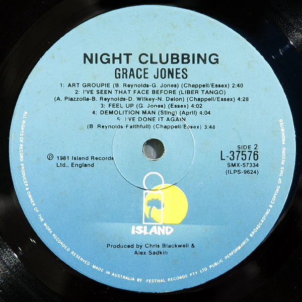 Grace Jones – Nightclubbing (VG+/VG+) – LP, AU 1981 - Image 4