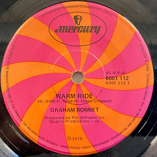 Graham Bonnet – Warm Ride (VG+/Generic) – 7", AU 1979