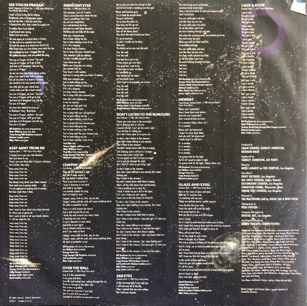 Graham Nash – Innocent Eyes (VG+/VG+) – LP, US 1986 - Image 8