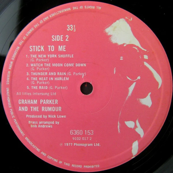 Graham Parker And The Rumour – Stick To Me (VG+/VG) – LP, AU 1977 - Image 5
