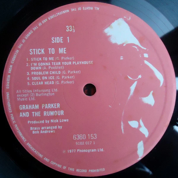 Graham Parker And The Rumour – Stick To Me (VG+/VG) – LP, AU 1977 - Image 6