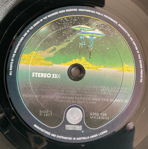 Graham Parker – Howlin' Wind (VG+/VG+) – LP, AU 1977 - Image 3
