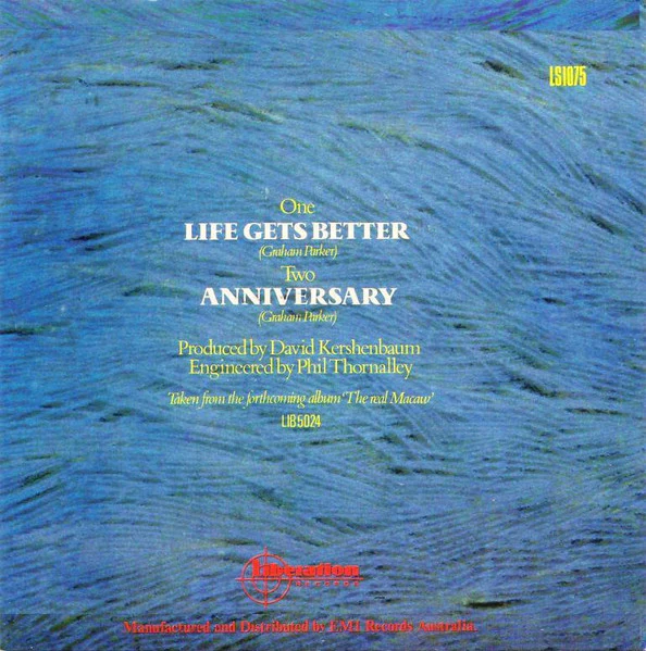 Graham Parker – Life Gets Better (VG+/VG+) – 7", AU 1983 - Image 2