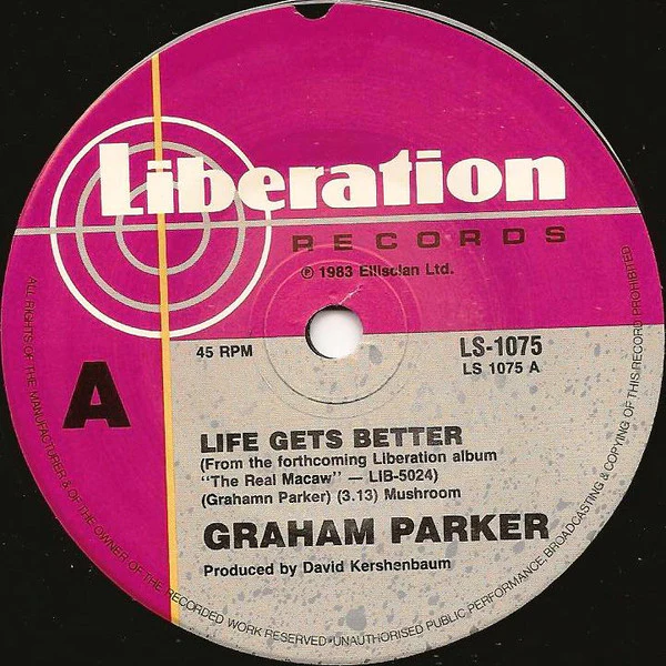 Graham Parker – Life Gets Better (VG+/VG+) – 7", AU 1983 - Image 3