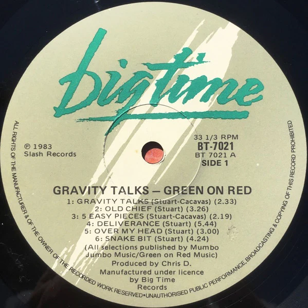 Green On Red – Gravity Talks (VG+/VG+) – LP, AU 1984 - Image 3