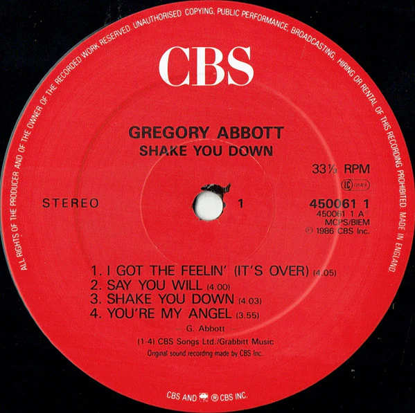 Gregory Abbott – Shake You Down (E/VG+) – LP, UK 1986 - Image 3