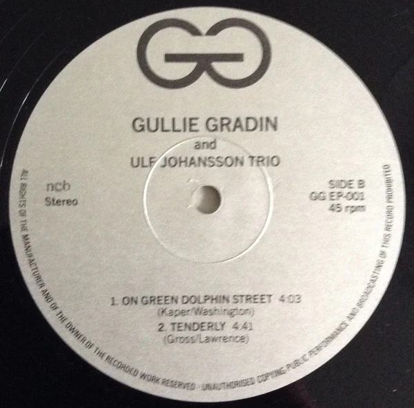 Gullie Gradin – Gullie Sings Jazz With Ulf Johansson Trio (VG+/VG) – LP, SE 1983 - Image 4