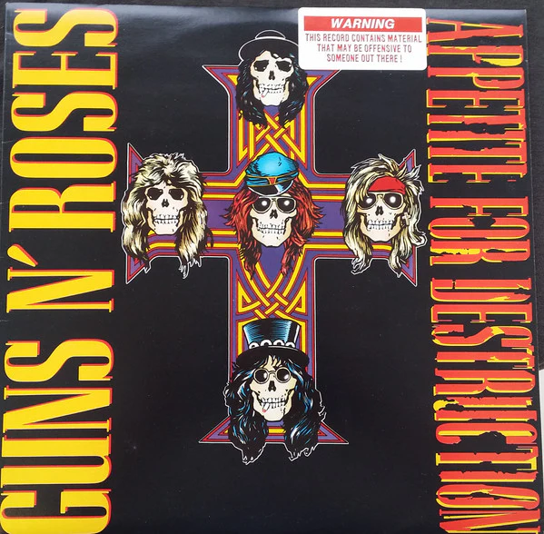 Guns N' Roses – Appetite For Destruction (VG+/VG+) – LP, AU 1987