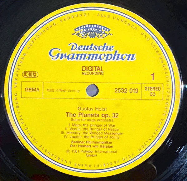 Gustav Holst, Berliner Philharmoniker, Herbert von Karajan – The Planets (E/VG+) – LP, DE 1981 - Image 3