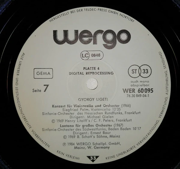 György Ligeti – György Ligeti (E/VG+) – 5xLP, DE - Image 3