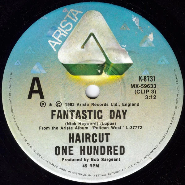 Haircut One Hundred – Fantastic Day (E/VG+) – 7", AU 1982 - Image 3