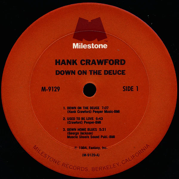 Hank Crawford – Down On The Deuce (E/E) – LP, US 1984 - Image 3