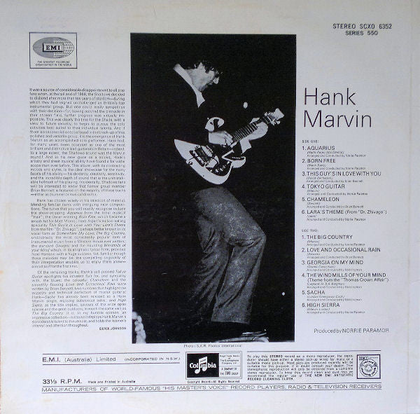 Hank Marvin – Hank Marvin (VG+/VG+) – LP, AU - Image 2