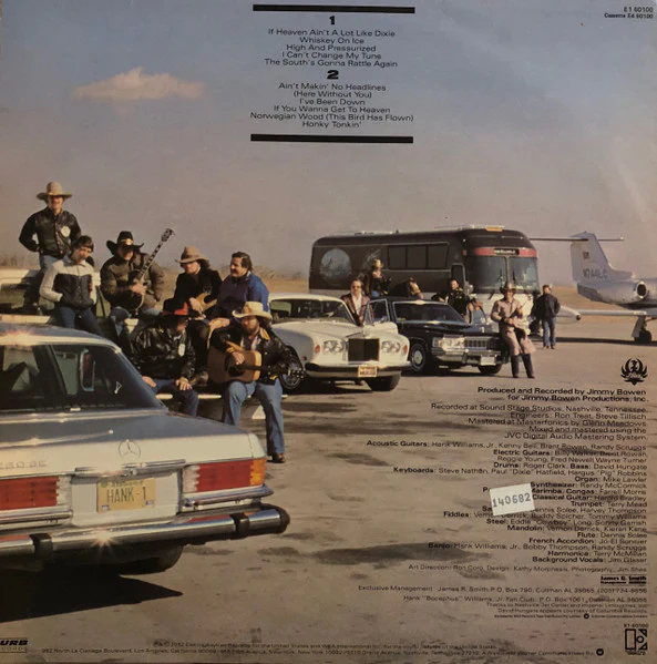 Hank Williams Jr. – High Notes (VG+/VG+) – LP, AU 1982 - Image 2