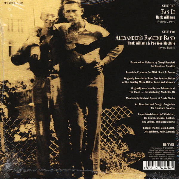 Hank Williams – The First Recordings, 1938 (VG+/VG+) – 7", UK 2018 - Image 2