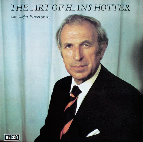 Hans Hotter, Geoffrey Parsons – The Art Of Hans Hotter (VG/VG+) – LP, UK 1974