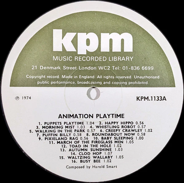 Harold Smart – Animation Playtime (VG+/VG+) – LP, UK 1974 - Image 3
