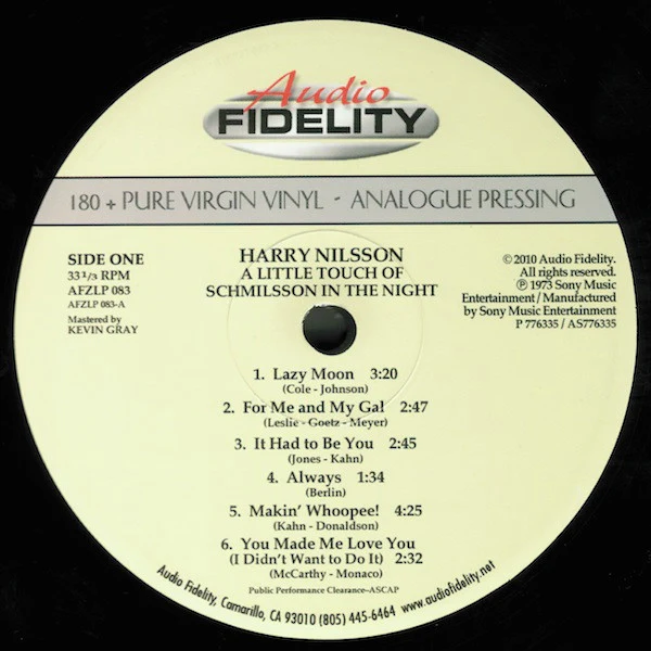 Harry Nilsson – A Little Touch Of Schmilsson In The Night (M/NM) – LP, US 2010 - Image 5
