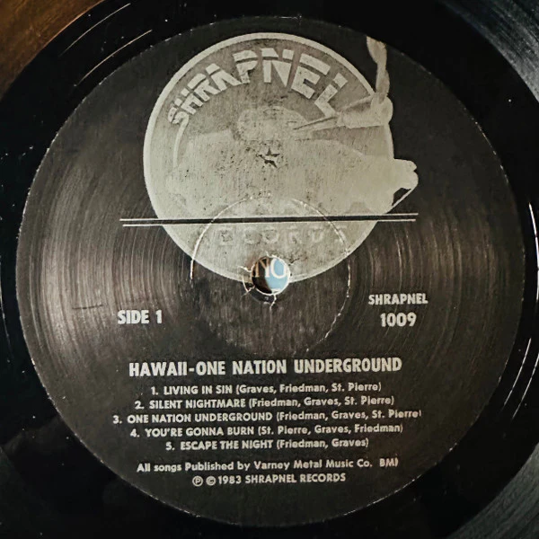Hawaii – One Nation Underground (VG+/VG+) – LP, US 1983 - Image 3