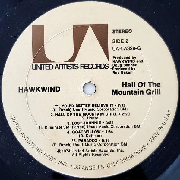 Hawkwind – Hall Of The Mountain Grill (VG/VG+) – LP, US 1974 - Image 4