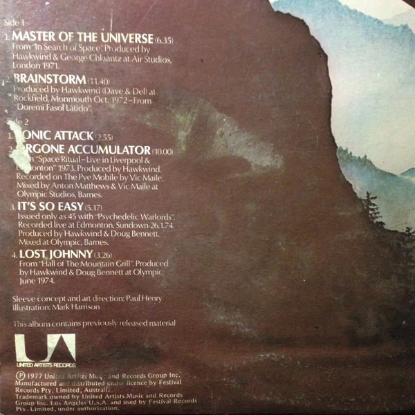 Hawkwind – Masters Of The Universe (VG+/VG+) – LP, AU 1977 - Image 4