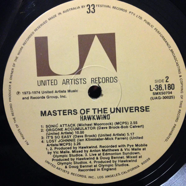 Hawkwind – Masters Of The Universe (VG+/VG+) – LP, AU 1977 - Image 6