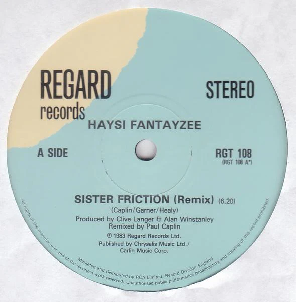 Haysi Fantayzee – Sister Friction (VG/VG+) – 12", UK 1983 - Image 3
