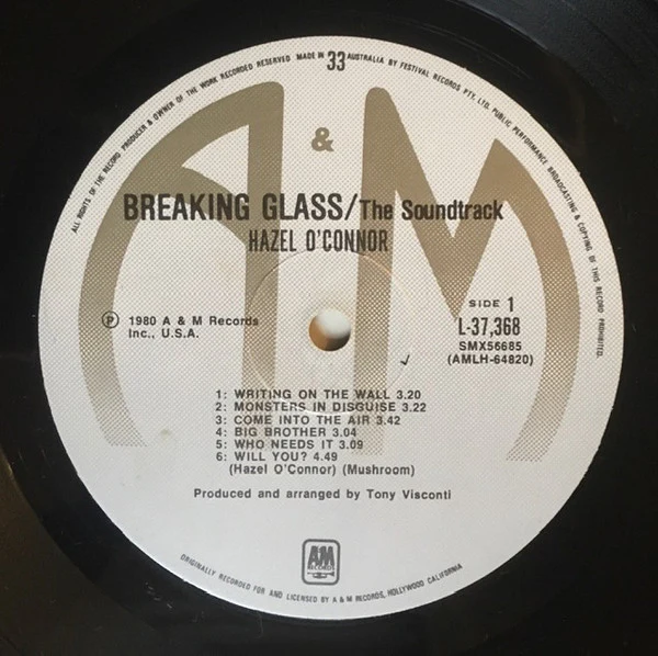 Hazel O'Connor – Breaking Glass (VG+/VG+) – LP, AU 1980 - Image 5